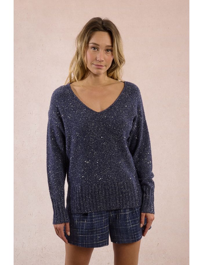 Pull en maille à sequins
