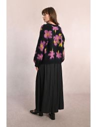Floral sweater in brushed knit