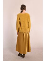 Straight sweater in fluffy knit