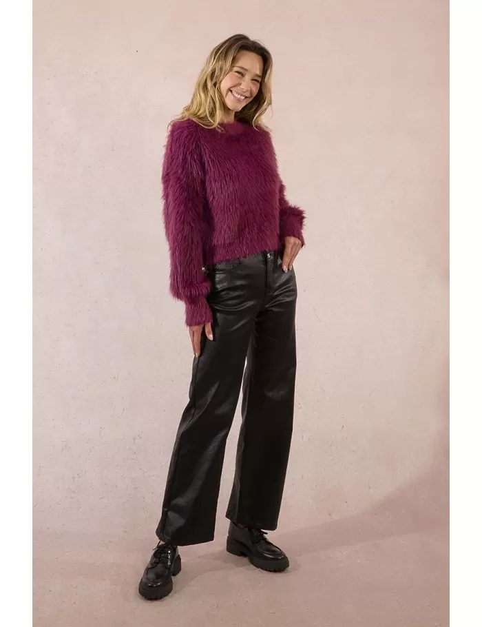 Pull en maille brossée