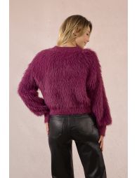 Brushed knit sweater