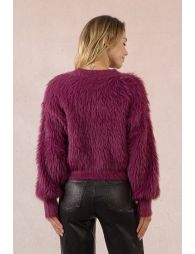Brushed knit sweater