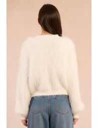 Brushed knit sweater