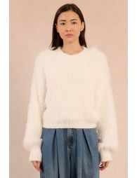 Brushed knit sweater