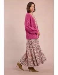 Cardigan ouvert à motif cœur