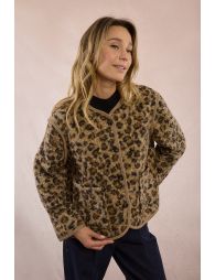 Textured fur-effect jacket