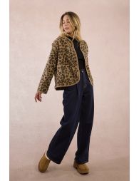 Textured fur-effect jacket