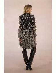 Robe chemise en voile imprimée