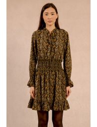 Robe courte smockée