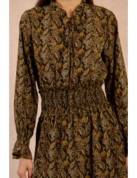Robe courte smockée