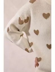 Pull en maille à motif cœur