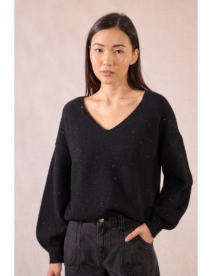 Sequined oversized sweater