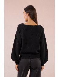Sequined oversized sweater
