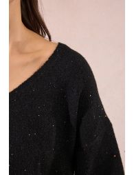 Sequined oversized sweater