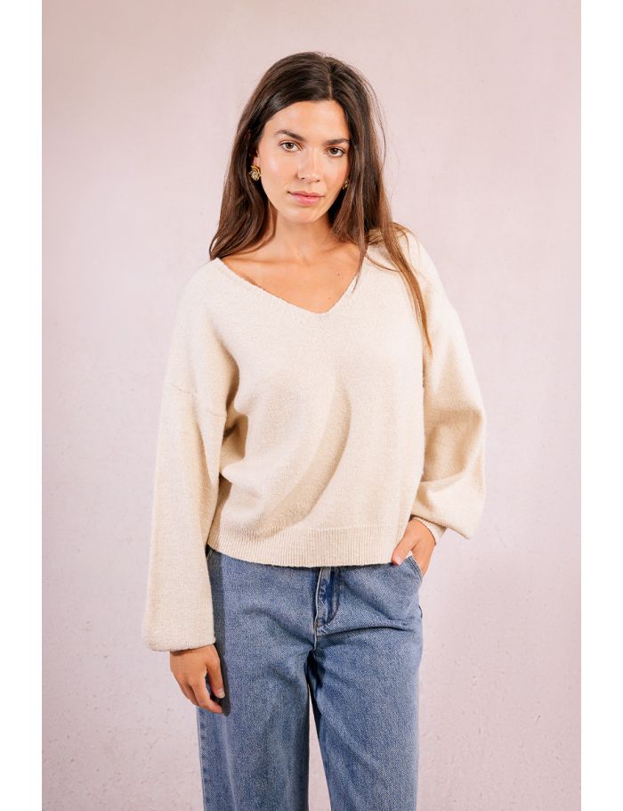 Pull oversize pailleté
