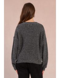 Sweatshirt-style knitted sweater