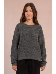 Sweatshirt-style knitted sweater