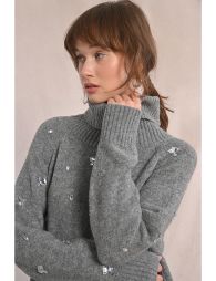 Rhinestone sweater dress