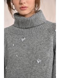 Rhinestone sweater dress