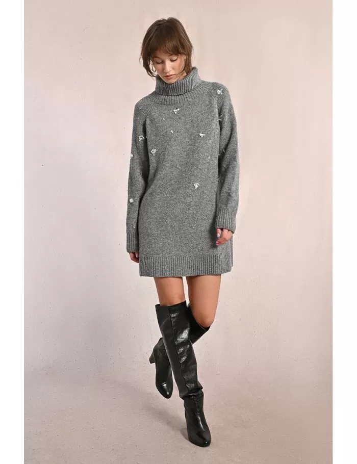 Robe pull à strass