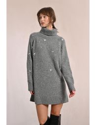 Rhinestone sweater dress