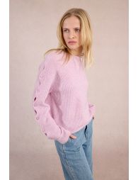 Sweater with buttoned sleeves