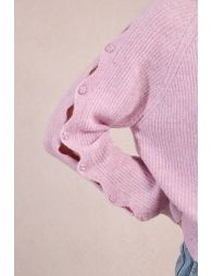 Sweater with buttoned sleeves