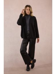 Open knit vest