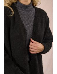 Open knit vest