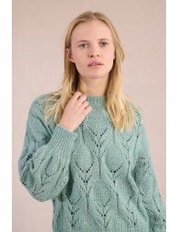 Openwork knit sweater