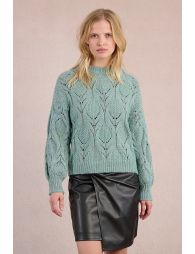 Openwork knit sweater