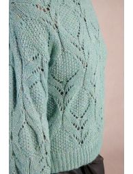 Openwork knit sweater