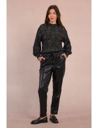 Openwork knit sweater