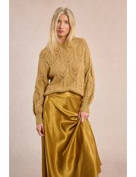Openwork knit sweater