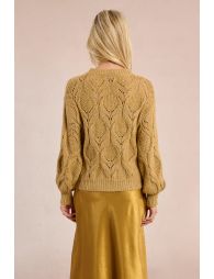 Openwork knit sweater