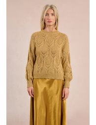 Openwork knit sweater