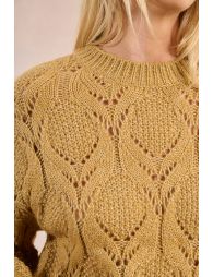 Openwork knit sweater