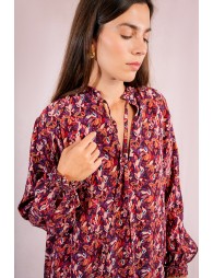 Camisa  de manga larga abullonada detalle pliegues