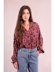 Camisa  de manga larga abullonada detalle pliegues