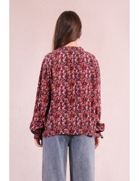 Camisa  de manga larga abullonada detalle pliegues