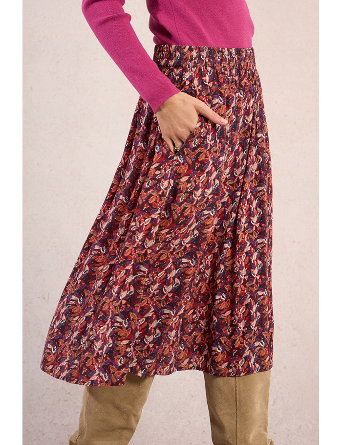Midi skirt, floral print