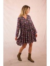 Robe courte, à pompons