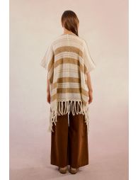 Open Fringed Poncho