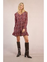 Robe courte, imprimé fleuri