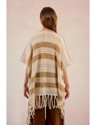 Open Fringed Poncho