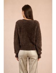 Fluffy sweater, lurex yarns