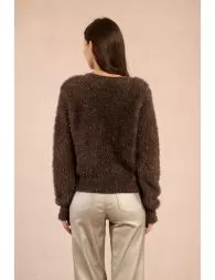 Pull duveteux, fils lurex