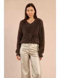 Fluffy sweater, lurex yarns