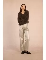 Pull duveteux, fils lurex