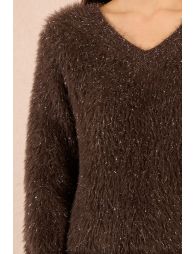 Fluffy sweater, lurex yarns